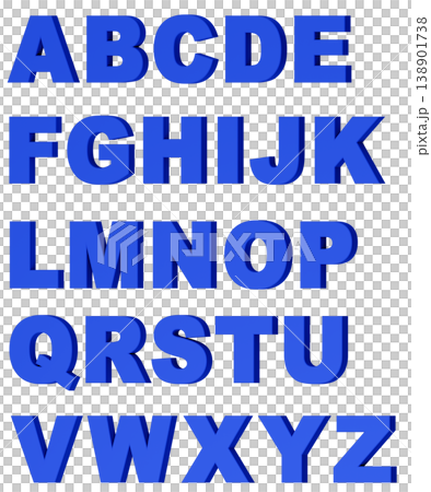 3D材質_字母_藍色 138901738