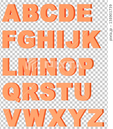 3D材質_字母_橙色 138901739