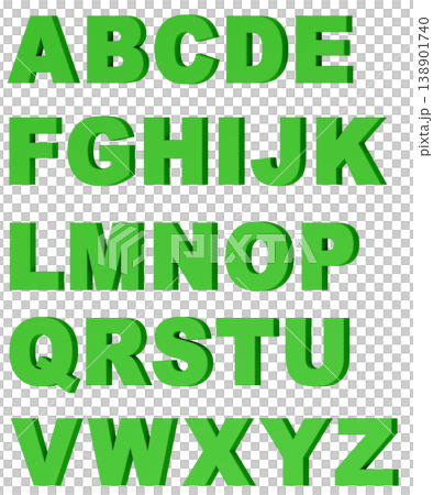 3D材質_字母_綠色 3D材質_字母_綠色 138901740