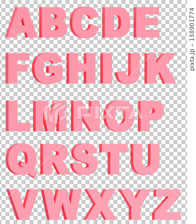 3D材質_字母_粉紅色 3D材質_字母_粉紅色 138901774