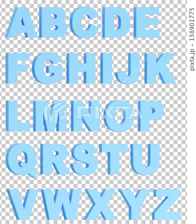 3D材質_字母_淺藍色 138901775