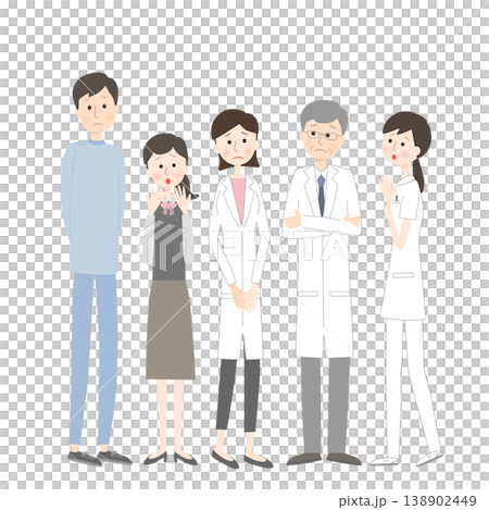 不安そうな表情をしている医療従事者 不安そうな表情をしている医療従事者 138902449