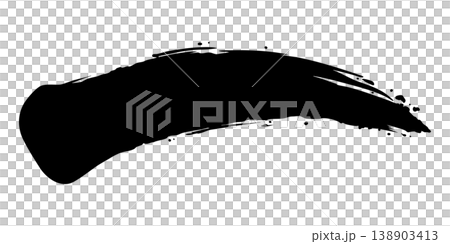 用畫筆繪製的黑色曲線材質。 138903413