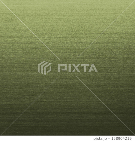 薄暗い黄緑色に輝くヘアライン仕上げのテクスチャ素材の正方形の背景画像a 138904219