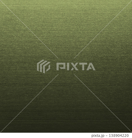 薄暗い黄緑色に輝くヘアライン仕上げのテクスチャ素材の正方形の背景画像b 138904220