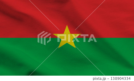 Burkina Faso sovereignty symbolized by national flag waving in the wind Burkina Faso sovereignty symbolized by national flag waving in the wind 138904334