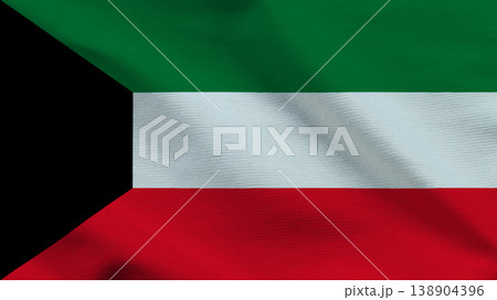 Flag of Kuwait waving in the wind symbolizing independence and national pride Flag of Kuwait waving in the wind symbolizing independence and national pride 138904396