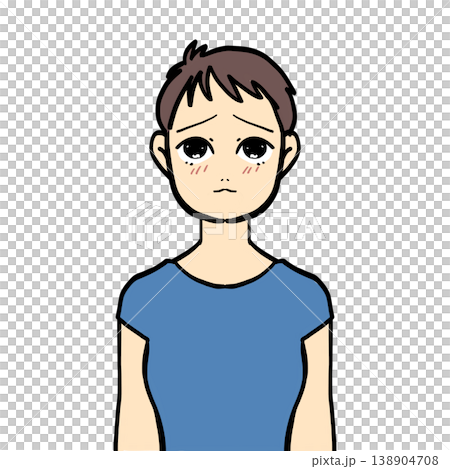 ときめくショートヘアの女性 138904708