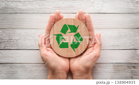 Sustainability in Your Hands: Eco Friendly Recycling Concept 138904935