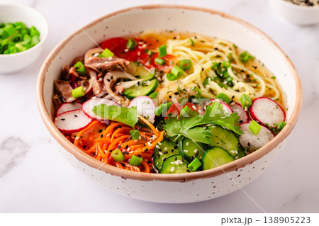 Korean Cold Noodle Soup 138905223