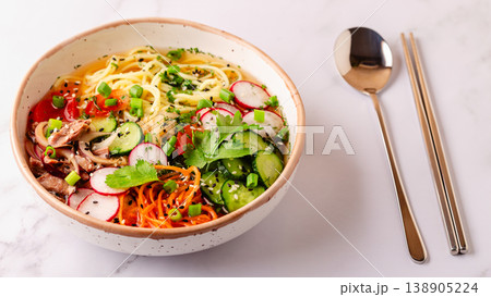 Korean Cold Noodle Soup 138905224