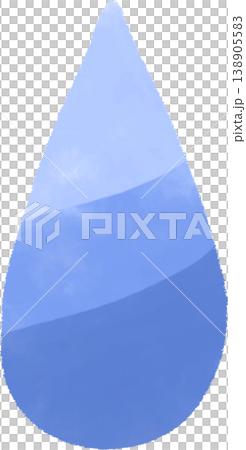 手描き水彩タッチのしずくアイコン グラデーションタイプ 手描き水彩タッチのしずくアイコン グラデーションタイプ 138905583
