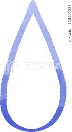 手描き水彩タッチのドロップアイコン 透明グラデーションタイプ 細アウトライン 手描き水彩タッチのドロップアイコン 透明グラデーションタイプ 細アウトライン 138905587