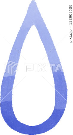 手描き水彩タッチのドロップアイコン 透明グラデーションタイプ 太アウトライン 手描き水彩タッチのドロップアイコン 透明グラデーションタイプ 太アウトライン 138905589