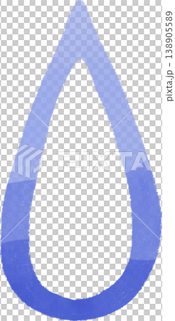 手描き水彩タッチのドロップアイコン 透明グラデーションタイプ 太アウトライン 手描き水彩タッチのドロップアイコン 透明グラデーションタイプ 太アウトライン 138905589