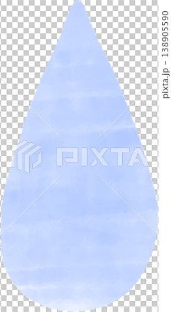 Hand-drawn watercolor-style raindrop icon (blurry type) Hand-drawn watercolor-style raindrop icon (blurry type) 138905590