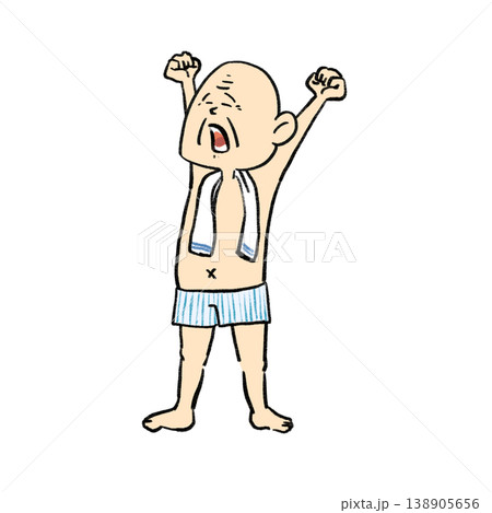 風呂上がりのおじいちゃん 138905656