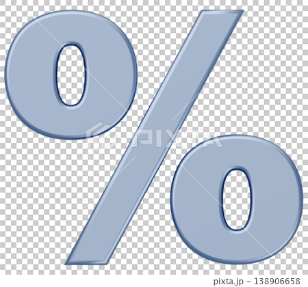 3D素材_%_メタリック_銀 3D素材_%_メタリック_銀 138906658