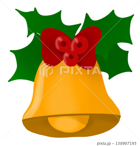 red bell with red ribbon red bell with red ribbon 138907193