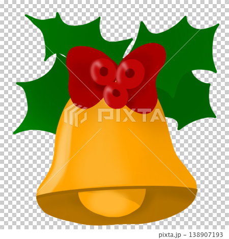 red bell with red ribbon red bell with red ribbon 138907193