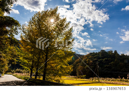 静岡県周智郡森町問詰　山里の風景 138907653