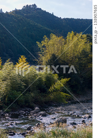 静岡県周智郡森町問詰 山里の風景 静岡県周智郡森町問詰 山里の風景 138907685