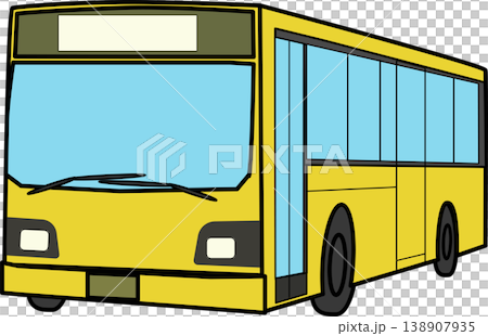 Simple public bus illustration for city buses 138907935