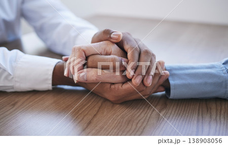 Closeup, holding hands and people with support, partnership and collaboration for compassion, helping and cancer. Zoom, hand or teamwork with empathy, meeting or community care, depression or sad Closeup, holding hands and people with support, partnership and collaboration for compassion, helping and cancer. Zoom, hand or teamwork with empathy, meeting or community care, depression or sad 138908056