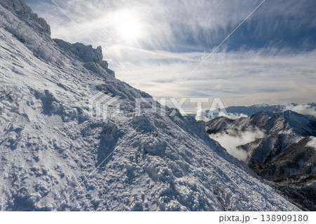 雪山の八ヶ岳、赤岳 雪山の八ヶ岳、赤岳 138909180