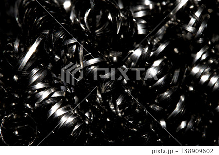 Close up of steel wool metal sponge springs wire Close up of steel wool metal sponge springs wire 138909602