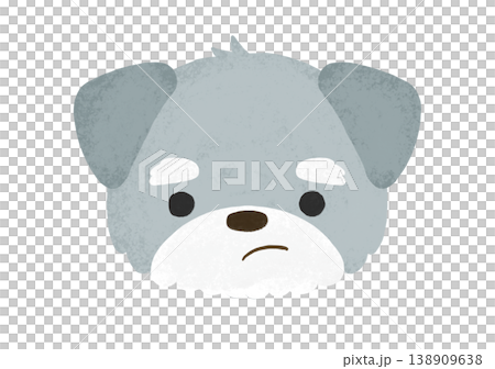 かわいい ミニチュアシュナウザー 不満顔 表情 イラスト 138909638