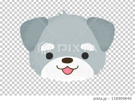 Cute Miniature Schnauzer with open mouth and smiling expression (illustration) Cute Miniature Schnauzer with open mouth and smiling expression (illustration) 138909640