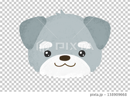 Cute Miniature Schnauzer with teary eyes and a smiling expression (illustration) Cute Miniature Schnauzer with teary eyes and a smiling expression (illustration) 138909668