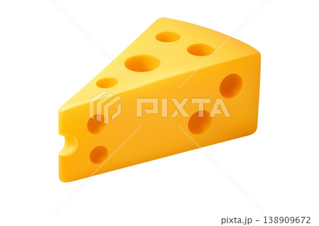 3d Triangular piece of cheese. 3d Triangular piece of cheese. 138909672