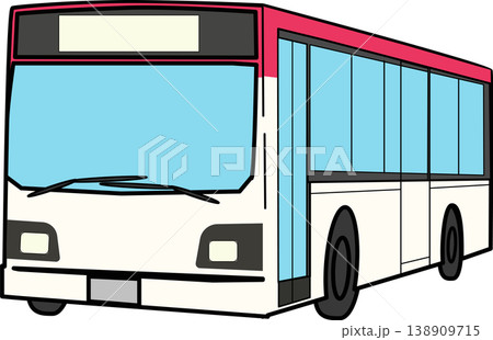 公共交通_路線バスのイラスト 138909715