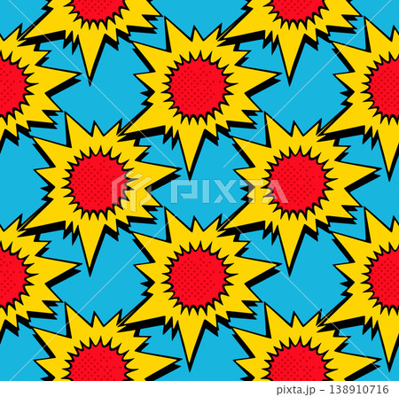 Comic speech bubbles seamless pattern various styles of underground comix texture 138910716
