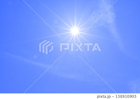 青空と太陽 直射日光 ( fix撮影 ) 青空と太陽 直射日光 ( fix撮影 ) 138910903
