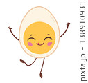 Cute Boiled Egg Character 138910931