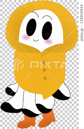 ghost wearing a yellow raincoat	 138910934