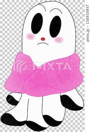 ghost wrapped in a pinlk blanket 138910937