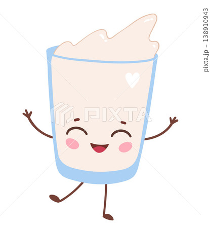 Cute Milk Glass Character 138910943