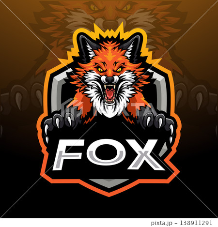 Fox esport mascot logo design 138911291