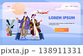 Active seniors traveling airport elderly couple with luggage airplane flying sky plants modern web page template 138911331
