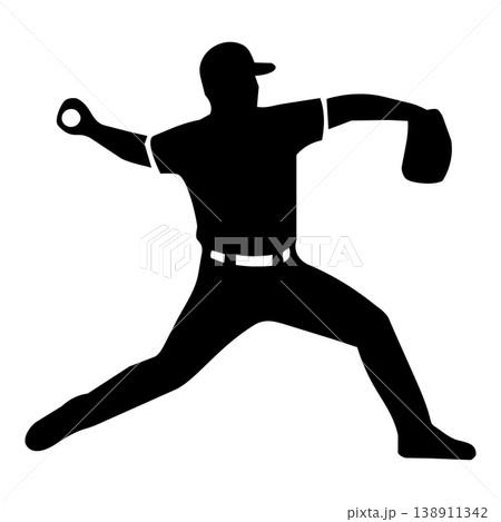 black silhouette of a soccer player 138911342