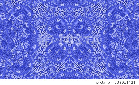 Lilac kaleidoscopic background with abstract pattern 138911421