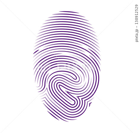 Abstract fingerprint icon. Biometric identity symbol Abstract fingerprint icon. Biometric identity symbol 138912529