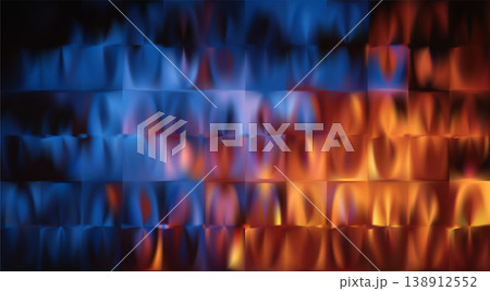 Ice fire bg. Red and blue ribbed glass background. Ice fire bg. Red and blue ribbed glass background. 138912552