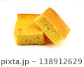 Freshly Baked Sliced Golden Cornbread On A Plate Close Up Of Traditional Crusty Yellow Maize Bread 138912629