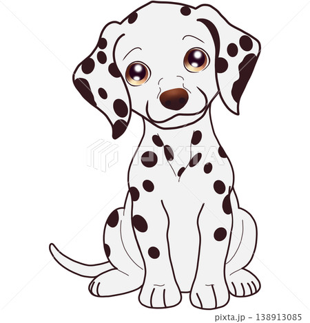 dalmatian puppy with tiny black spots dalmatian puppy with tiny black spots 138913085