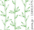 Seamless tropical pattern with bamboo. vector illustration in sketch style 138913775